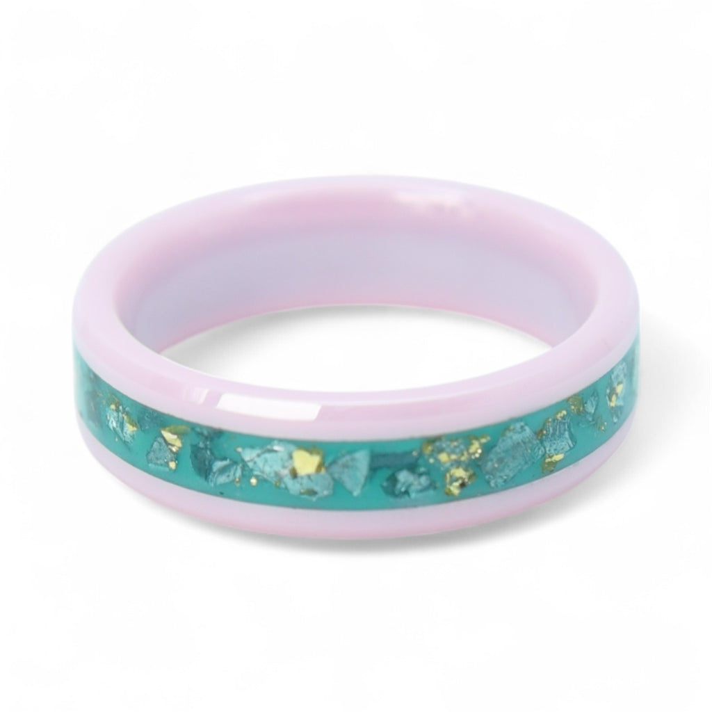 Aquamarine Tide - White Ceramic