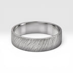 Sterling silver ring with meteorite inspired rugged texture, minimalist handmade unisex band
