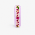 Blosselle pink ceramic ring featuring real pressed flowers preserved in a handcrafted floral inlay.