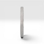 Órbita Luz 2mm stackable ring with frosted finish, luminous surface, handcrafted in Utah