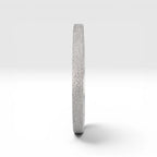 Órbita Luz 2mm stackable ring with frosted finish, luminous surface, handcrafted in Utah