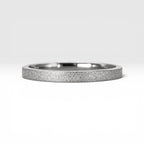 Órbita Luz 2mm stackable ring with frosted finish, luminous surface, handcrafted in Utah
