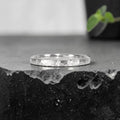 Órbita Roca 2mm hammered stackable ring, flat profile with hand-textured surface, polished interior, made in Utah