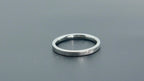 Órbita Corte 2mm titanium stackable ring with hand-applied diagonal texture finish, minimalist women's stacking band