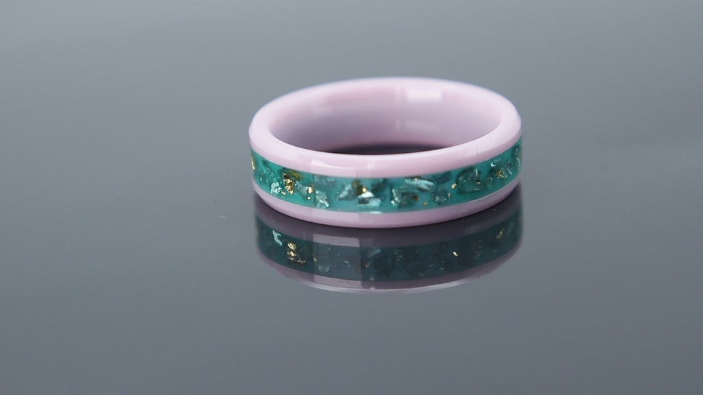 Aquamarine Tide - White Ceramic