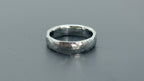 4mm domed women's wedding band with hand-hammered finish, bold textured exterior with smooth comfort fit interior