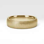 6mm domed men's wedding band with hand-applied diamond burr sparkle finish, polished interior, handcrafted in Utah